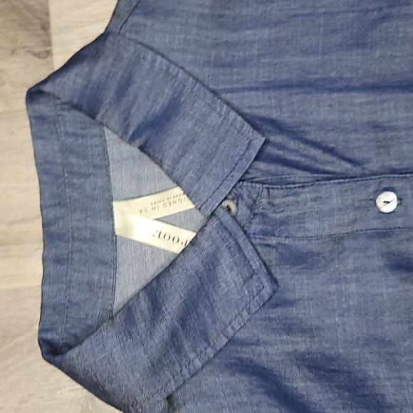 💙LIVERPOOL CHAMBRAY/DENIM BUTTON DOWN SHIRT, SZ MEDIUM - Picture 4 of 9